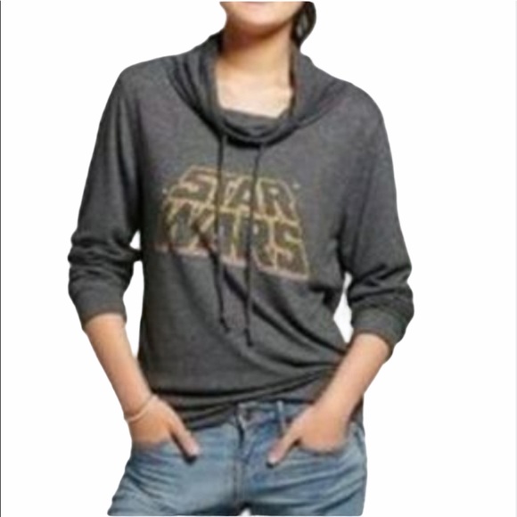 FIFTH SUN Star Wars Long Sleeve Cowl Neck Sweater